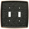 Liberty Double Switch Wall Plate - Hammered Bronze W/ Highlights (144032) -Liberty Sale double switch wall plate hammered bronze w highlights 144032 2 28564.1659976246