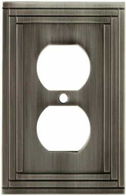 Allen + Roth - Lexington Duplex Outlet - Heirloom Silver - W22979-904-U