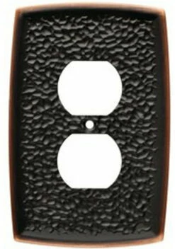 Liberty Duplex Wall Plate - Hammered Bronze W/ Highlights (144035)