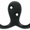 2- PACK Liberty Hardware - Double Prong Robe Hook - Flat Black -Liberty Sale fb double hook 5 94947.1660077162