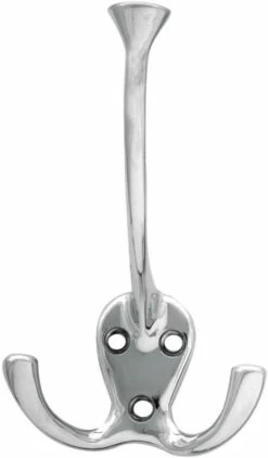 Liberty Flared Tri Hook In Chrome - 4 5/16"