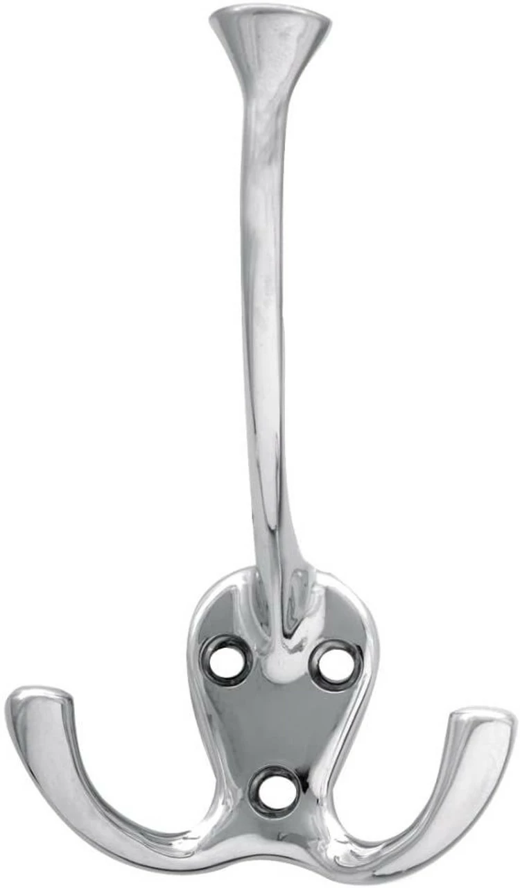 Liberty Flared Tri Hook In Chrome - 4 5/16" 3 Liberty Flared Tri Hook In Chrome - 4 5/16"