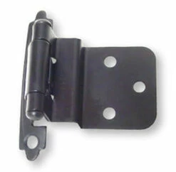 Liberty Flat Black 3/8" Inset/Offset Self Closing Hinge Pair L-H0104AC-FB-O