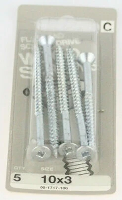 Hillman Flat Head, Square Drive Wood Screws - 10x3 - 5 Pack H-06-1717-186