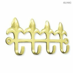 Liberty High Quality Fleur De Lis Key Hook -Solid Brass