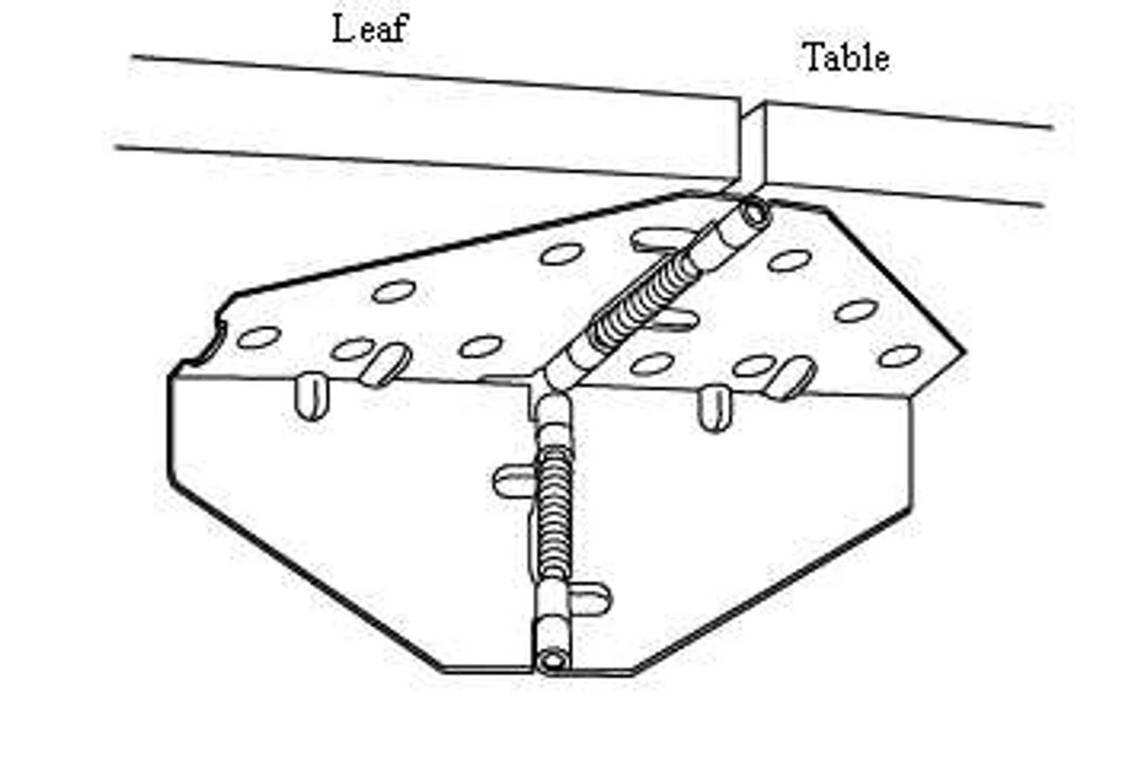 Flip Flop Table Hinge - Leaf Support - Brass 5 Flip Flop Table Hinge - Leaf Support - Brass - Image 3
