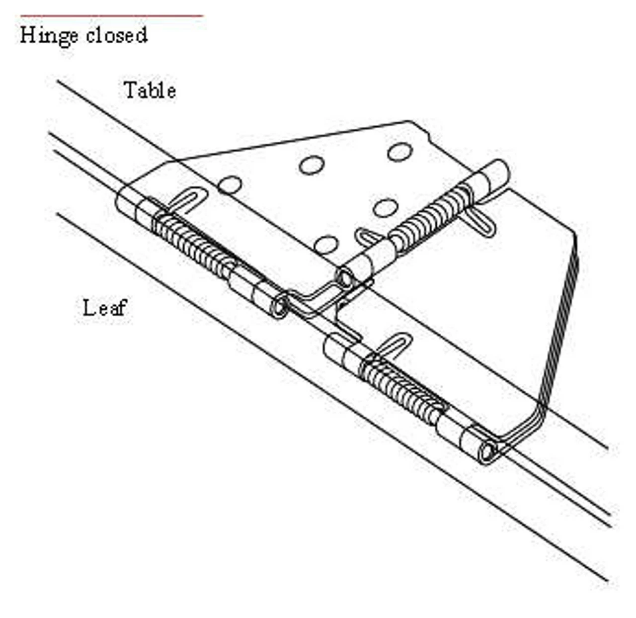 Flip Flop Table Hinge - Leaf Support - Brass 7 Flip Flop Table Hinge - Leaf Support - Brass - Image 5