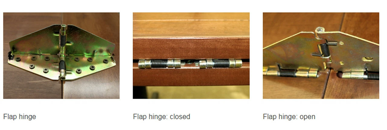 Flip Flop Table Hinge - Leaf Support - Brass 9 Flip Flop Table Hinge - Leaf Support - Brass - Image 7