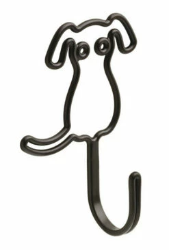 Franklin Brass Dog Shaped Wall Hook In Flat Black FBWDOG-FB-C