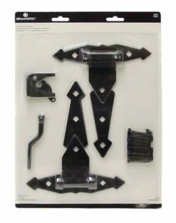 Liberty Decorative Garden Gate, Patio Or Shed Door Hinge & Lock Set LQ-B18900G-BL-U