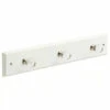Liberty 18" White And Glass 3-Knob Hook Rack 1 Liberty 18" White And Glass 3-Knob Hook Rack -Liberty Sale glkbhr wcc 19172.1678381712
