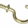 1/2" Cup Hook W/ Shoulder Brass Plated (100 PER BAG) -Liberty Sale half inch brass cup hooks 1 89193.1660145680