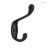 Liberty Heavy Duty Two Prong 3 1/2" Coat Hook - Flat Black