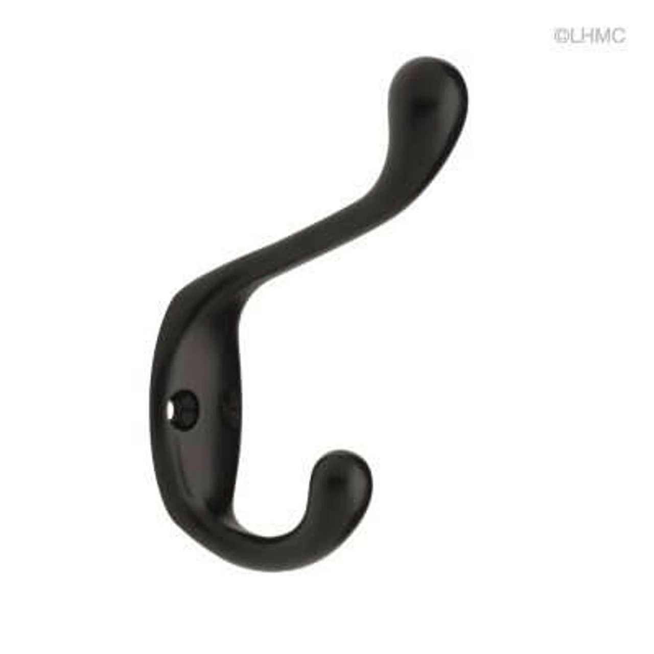 Liberty Heavy Duty Two Prong 3 1/2" Coat Hook - Flat Black 3 Liberty Heavy Duty Two Prong 3 1/2" Coat Hook - Flat Black