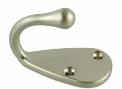 Heavy Duty Single Coat Hook 2-1/2" Satin Nickel LQ-B46113-SN-C