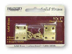 Liberty Hinge Four Carded Solid Brass 3/4" X 1" LQ-7075XC