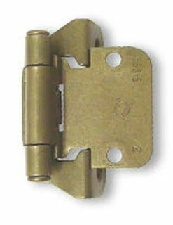 Amerock Hinge Single 1/4" Overlay Antique Brass Semi-Wrap HAM-LD7563-BB