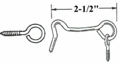 Liberty Hook And Eye Set Of 2 Per Pack 2-1/2" Screens And Doors Zinc Plated LQ-B25212G-ZP-U -Liberty Sale hook and eye set of 2 per pack 2 1 2 screens and doors zinc plated lq b25212g zp u 4 58869.1661455706