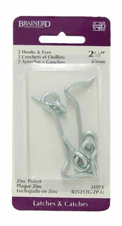 Liberty Hook And Eye Set Of 2 Per Pack 2-1/2" Screens And Doors Zinc Plated LQ-B25212G-ZP-U -Liberty Sale hook and eye set of 2 per pack 2 1 2 screens and doors zinc plated lq b25212g zp u 5 31472.1661455706