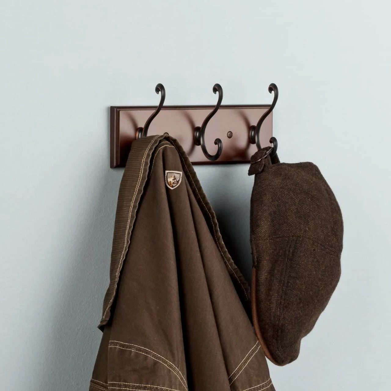 (8 Pack) 9.5" Rails With 3 Scroll Hooks Bark & Oil-Rubbed Bronze 4 (8 Pack) 9.5" Rails With 3 Scroll Hooks Bark & Oil-Rubbed Bronze - Image 2