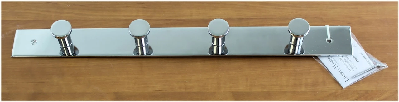 (3 Pack) Industrial 16" Four-Peg Hanger For Hats To Tool Belts 3 (3 Pack) Industrial 16" Four-Peg Hanger For Hats To Tool Belts