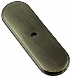 Liberty 3" Raised Oval Knob Backplate Antique Brass