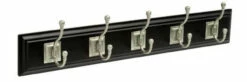 Liberty Franklin Brass 26.51-in Black Rail With 5 Coat And Hat Hooks