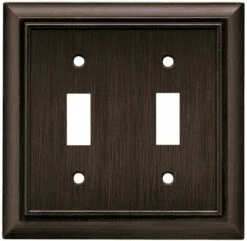 Liberty - Architectural Decorative Double Switch Plate - Venetian Bronze - W10085-VBR-U