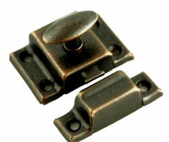Matchbox 1-7/8" Twist Catch Antique Copper Bronze With Screws DL-C43001-OB