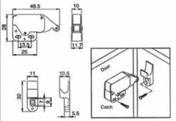 Mini Latch - Nickel Plated W/ Screws C24-C601NP -Liberty Sale mini latch nickel plated w screws 2 86823.1661455338