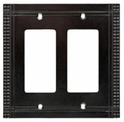 Mission Soft Iron Double Decorator Wall Plate W32748-SI-U662671