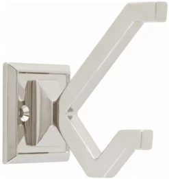 Liberty Modern Deco Hook In Polished Nickel - 2 1/8"