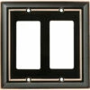 Brainerd - Architectural 2-Gang Double Standard Wall Plate - Oil Rubbed Bronze - W10536-OB-UP -Liberty Sale obwallplate 5 38767.1661956851