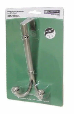 Liberty Over-The-Door Double Hook Brushed Satin Pewter LQ-B25501Z-BSP-U