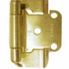 Pair 1/2" Overlay Hinges Bright Brass Semi-Wrap Self Closing HAM-14973 -Liberty Sale pair 1 2 overlay hinges bright brass semi wrap self closing ham 14973 19 72630.1659450389