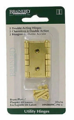 Liberty Pair 1-3/4" X 3/4" Double Acting Folding Screen Hinges With Screws LQ-HN0049G-PB-U