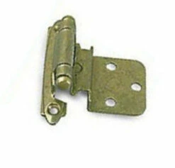 (Pair) 3/8" Inset/Offset Self Closing Hinge - Antique Brass