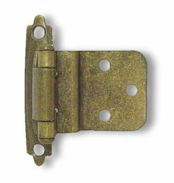 Liberty Pair 3/8" Inset/Offset Self Closing Hinges Antique Brass L-H0104AV-AB-O