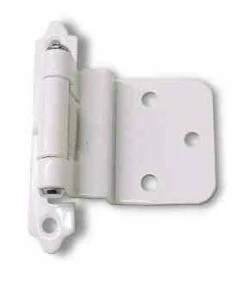 Pair 3/8" Inset/Offset White Self Closing Hinge Amerock HAM-BP3428-W