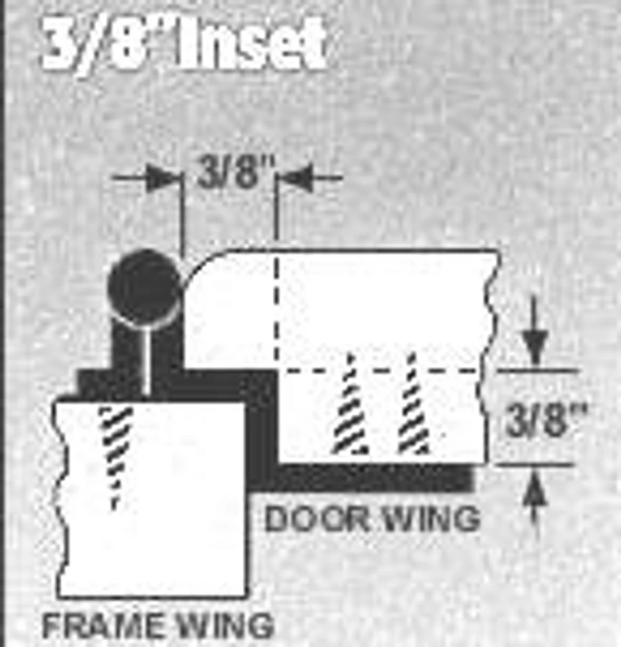 Pair 3/8" Inset/Offset White Self Closing Hinge Amerock HAM-BP3428-W 4 Pair 3/8" Inset/Offset White Self Closing Hinge Amerock HAM-BP3428-W - Image 2
