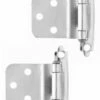 Pair Inset/Offset Hinge 3/8" - Self Closing - Matte Chrome H0104AC-MC-O -Liberty Sale pair inset offset hinge 3 8 self closing matte chrome h0104ac mc o 2 91836.1659385721