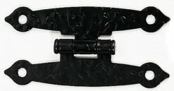 Pair Of Small Heavy Duty Hammered H Hinge With Screws 2.5" Black DL-H526-212BKS-1