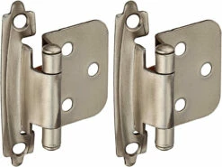 Liberty Pair Variable Overlay Self Closing Hinge Heirloom Silver