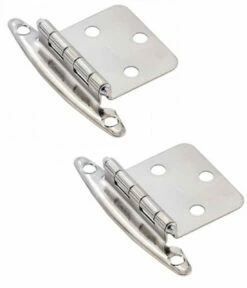 (Pair) Variable Overlay Hinge - Free Swing - Chrome H521-CHR
