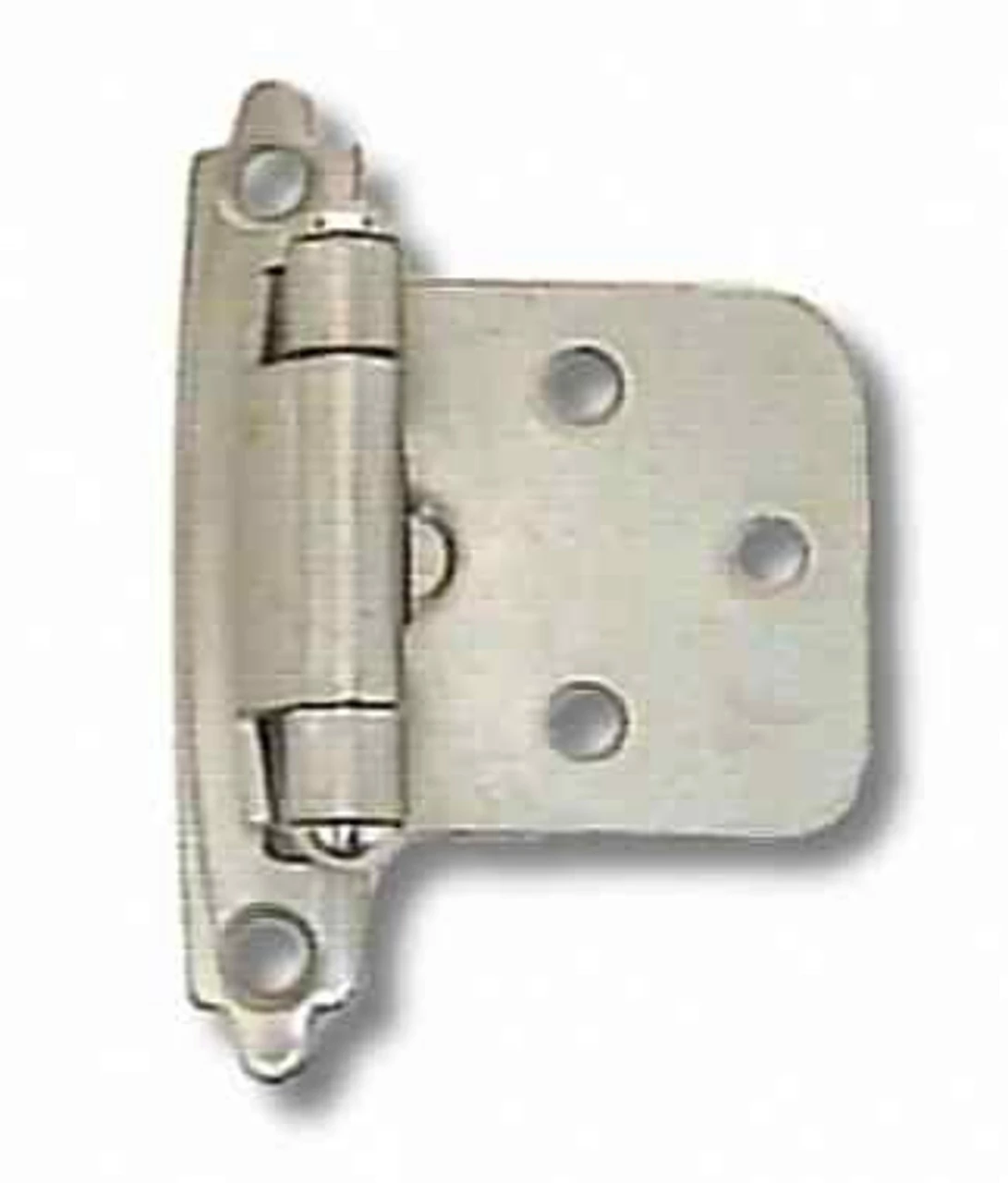 Pair Variable Overlay Hinge - Self Closing - Matte Chrome 3 Pair Variable Overlay Hinge - Self Closing - Matte Chrome