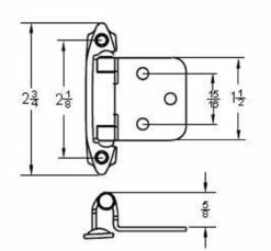 Liberty Pair Variable Overlay Matte Chrome Hinge Self Closing L-H0103AC-MC-O -Liberty Sale pair variable overlay matte chrome hinge self closing l h0103ac mc o 4 59401.1659451135