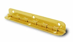 Piano Hinge - Stop 90 Degree - 75mm X 10mm - Mirror Polished Brass H11-PIANO-7510BP