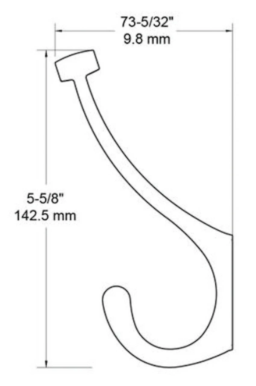 Pilltop Two Prong Coat Hook In Venetian Bronze B45006P-VBR-C 7 Pilltop Two Prong Coat Hook In Venetian Bronze B45006P-VBR-C - Image 5