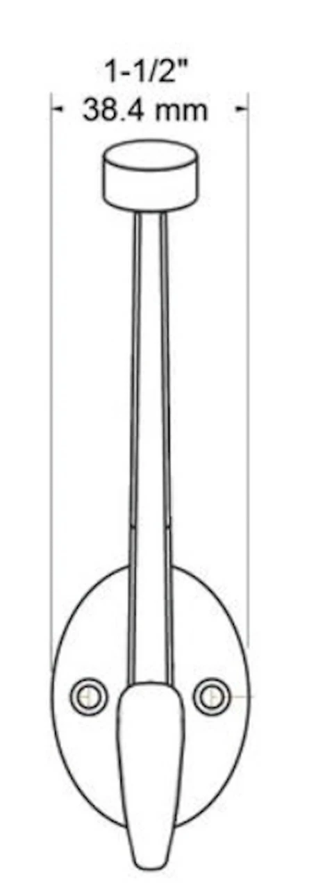 Pilltop Two Prong Coat Hook In Venetian Bronze B45006P-VBR-C 8 Pilltop Two Prong Coat Hook In Venetian Bronze B45006P-VBR-C - Image 6