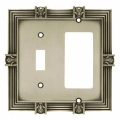 Liberty Pineapple Single Switch/Decorator Wall Plate - Brushed Satin Pewter (64466)